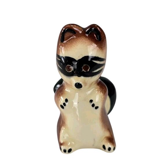 Robert Simmons Fluffy Tailed Bandit Raccoon California Pottery Vintage - Picture 4 of 10